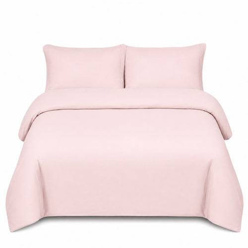 Premium Quilt Cover Set - Blush - 100% Organic Bamboo Bedding