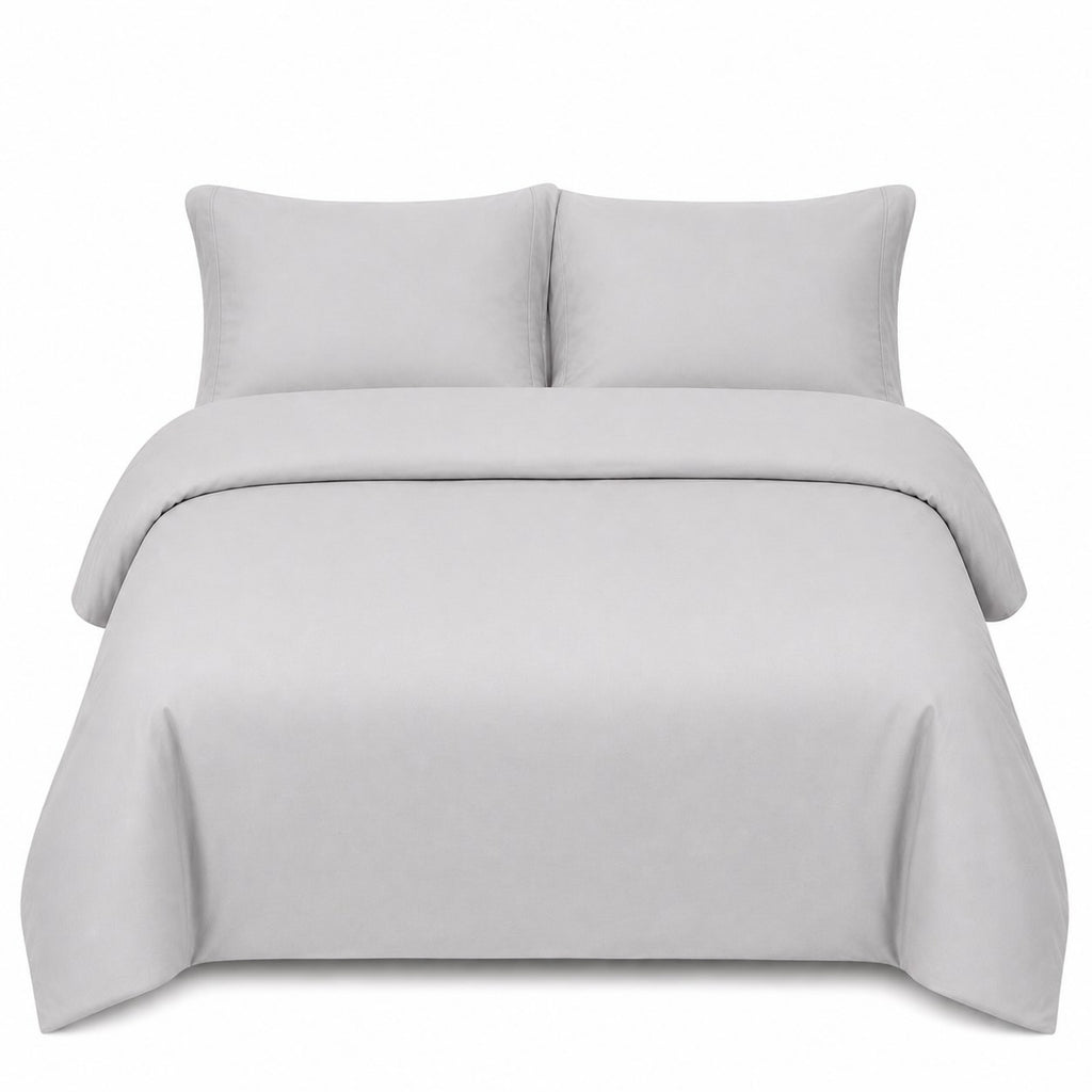 Premium Quilt Cover Set - Silver Shimmer - 100% Organic Bamboo Bedding