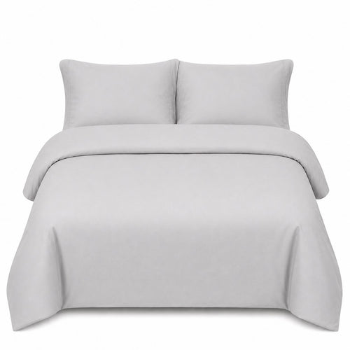 Premium Quilt Cover Set - Silver Shimmer - 100% Organic Bamboo Bedding