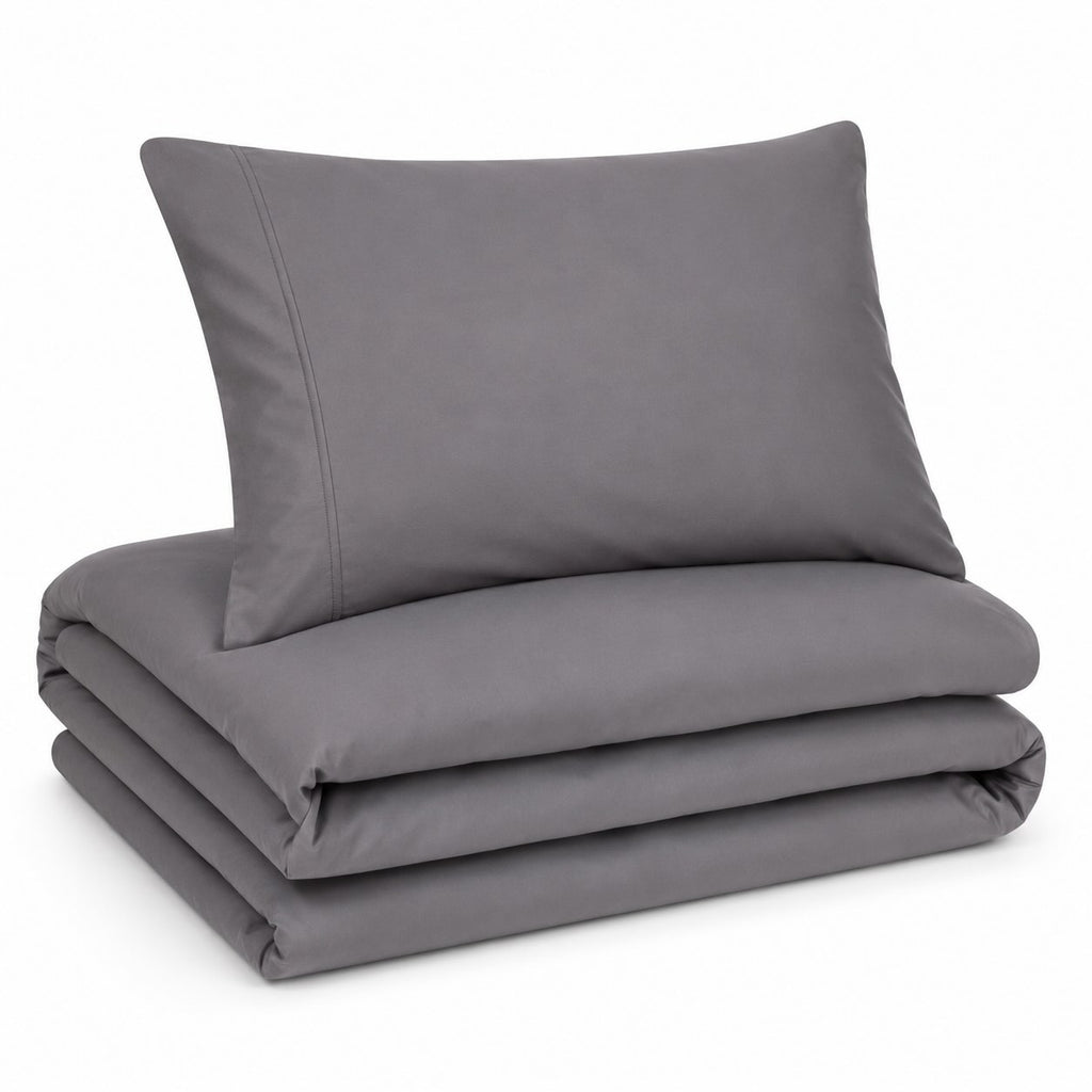 Premium Quilt Cover Set - Slate - 100% Organic Bamboo Bedding