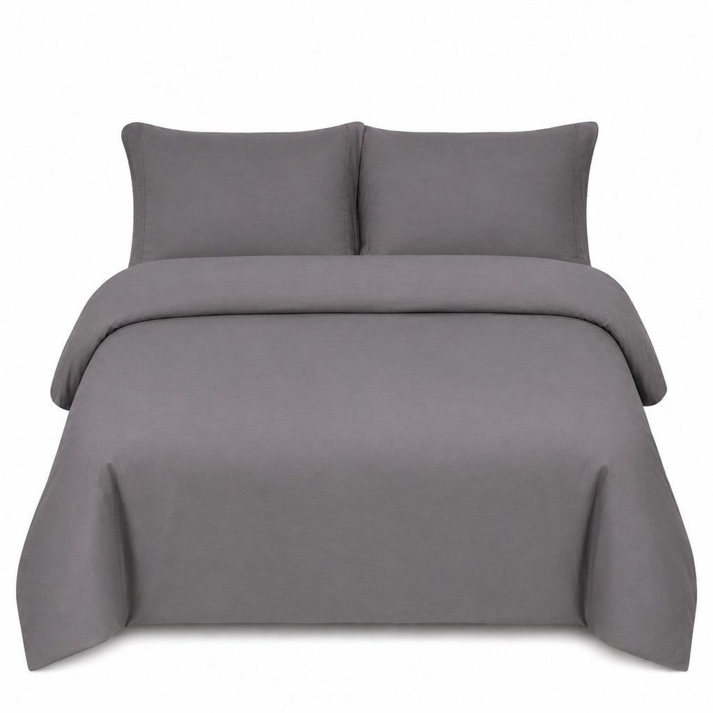 Premium Quilt Cover Set - Slate - 100% Organic Bamboo Bedding