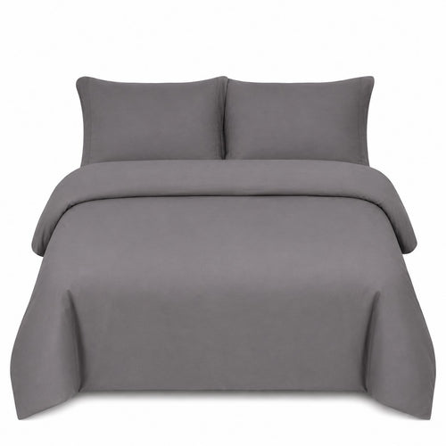 Premium Quilt Cover Set - Slate - 100% Organic Bamboo Bedding