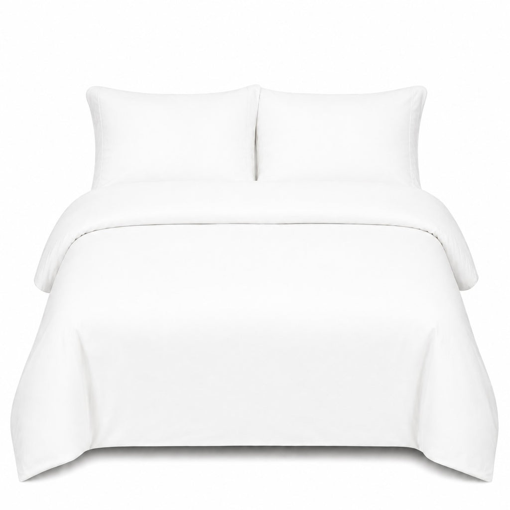 Premium Quilt Cover Set - White - 100% Organic Bamboo Bedding