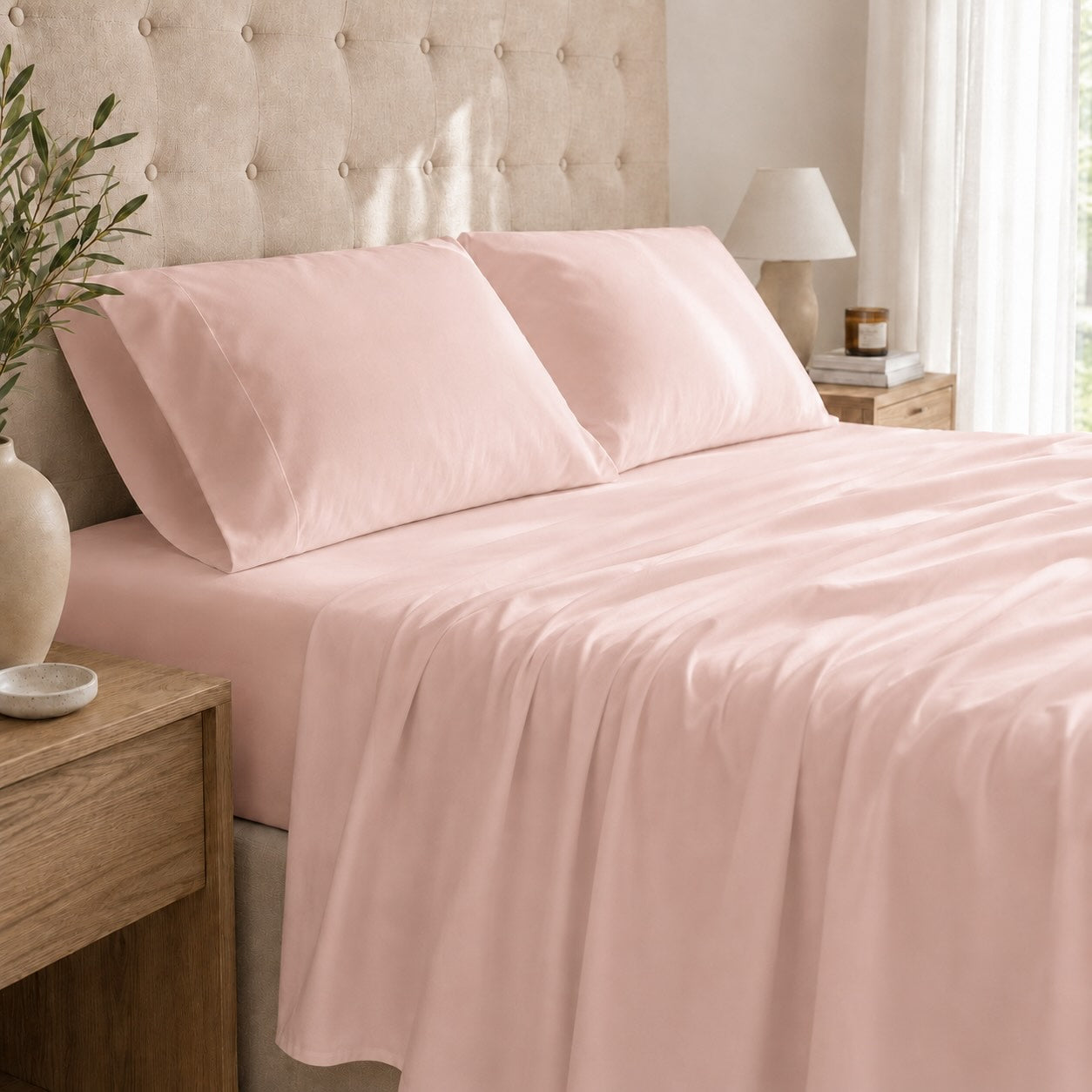 Premium Sheet Set - Blush - 100% Organic Bamboo Bedding