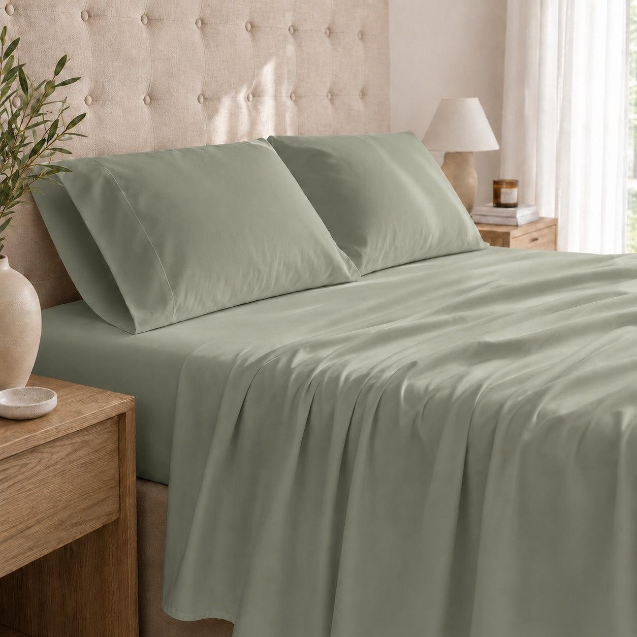 Premium Sheet Set - Sage - 100% Organic Bamboo Bedding