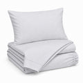 Premium Sheet Set - Striped Dove Grey - 100% Organic Bamboo Bedding