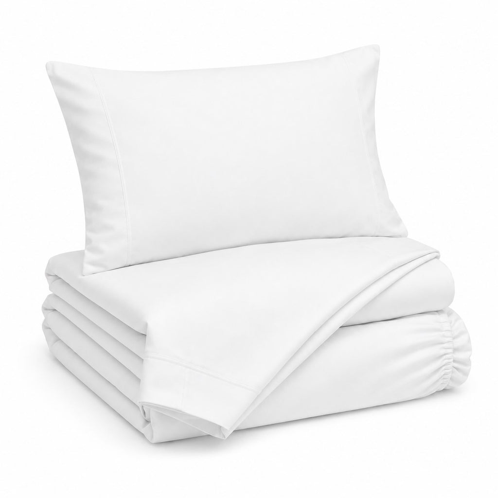 Premium Sheet Set - White - 100% Organic Bamboo Bedding