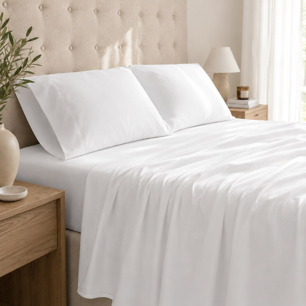 Premium Sheet Set - White - 100% Organic Bamboo Bedding